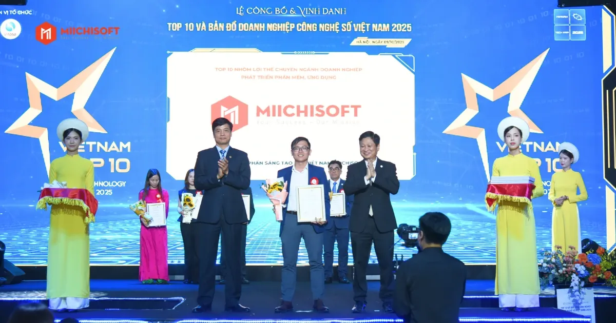Miichisoft、2025年ベトナムデジタルテクノロジー企業トップ10に選出！AIソリューションで業界をリード