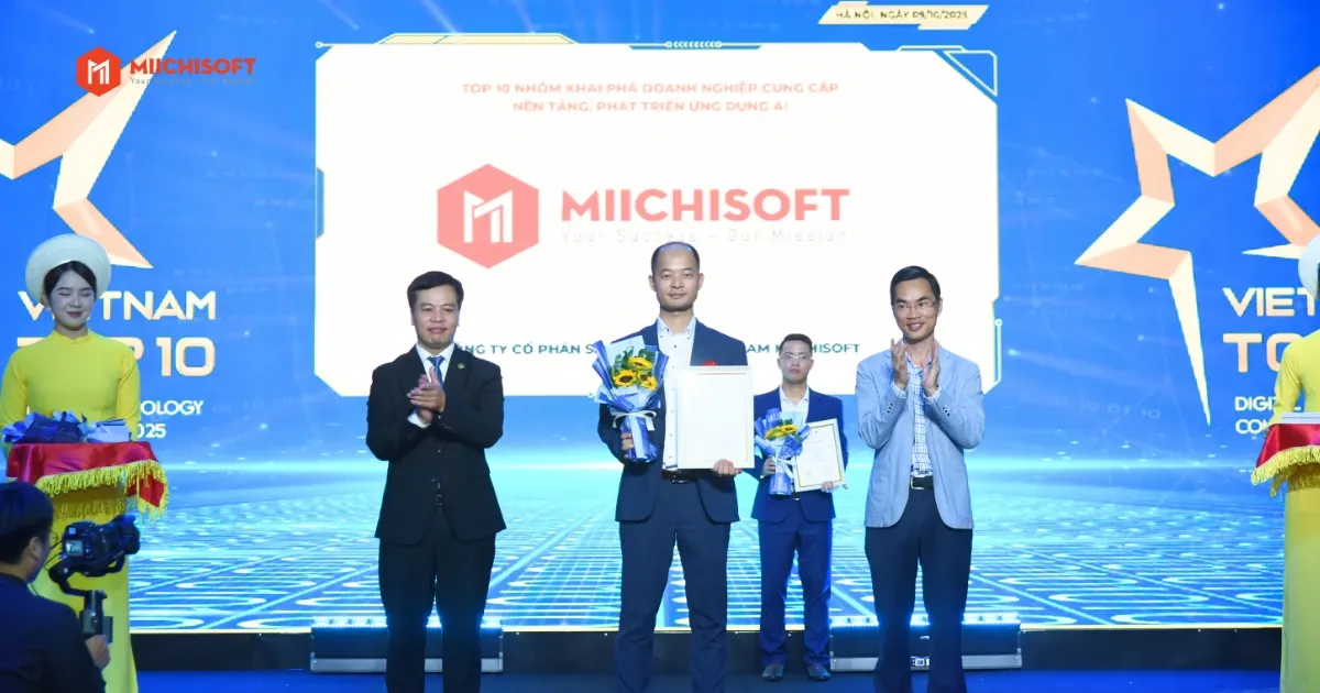 Miichisoft、2025年ベトナムデジタルテクノロジー企業トップ10に選出！AIソリューションで業界をリード