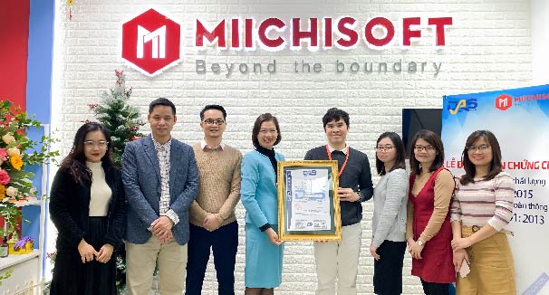 Miichisoftは国際規格の ISO9001 とISO27001 の認証を取得しました。