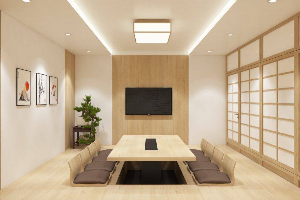 伝統的な会議室。日本いっぽいスタイルでお客様と親近感が生み出されます。