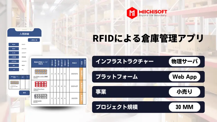 Warehouse management app using RFID