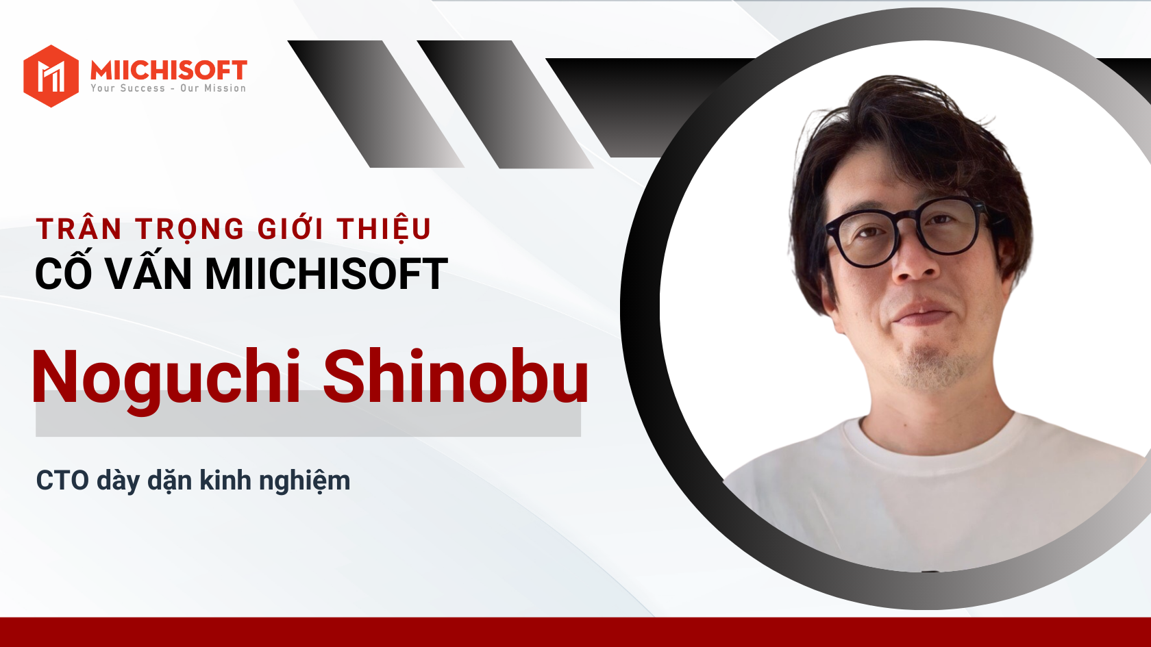 Giới thiệu cố vấn | Thông báo bổ nhiệm ông Noguchi Shinobu làm cố vấn công nghệ của Miichisoft