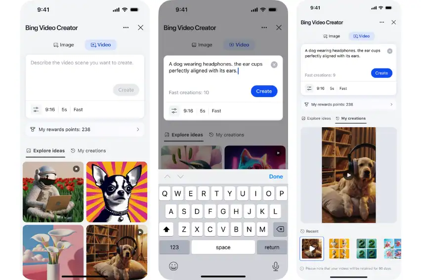 microsoft bing AI video creator