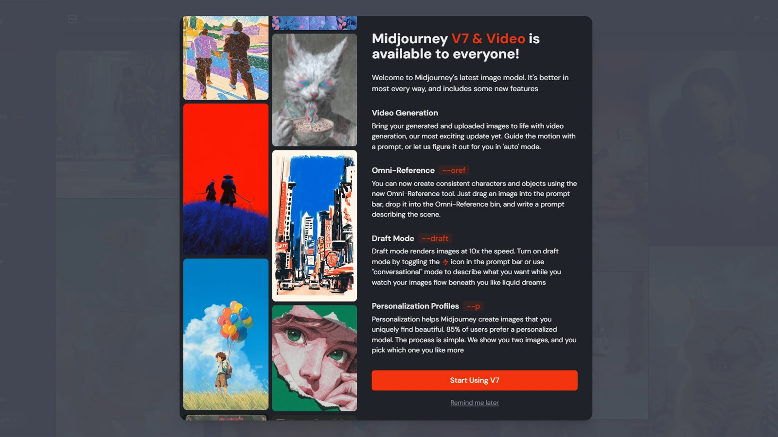Midjourney AI video creating 