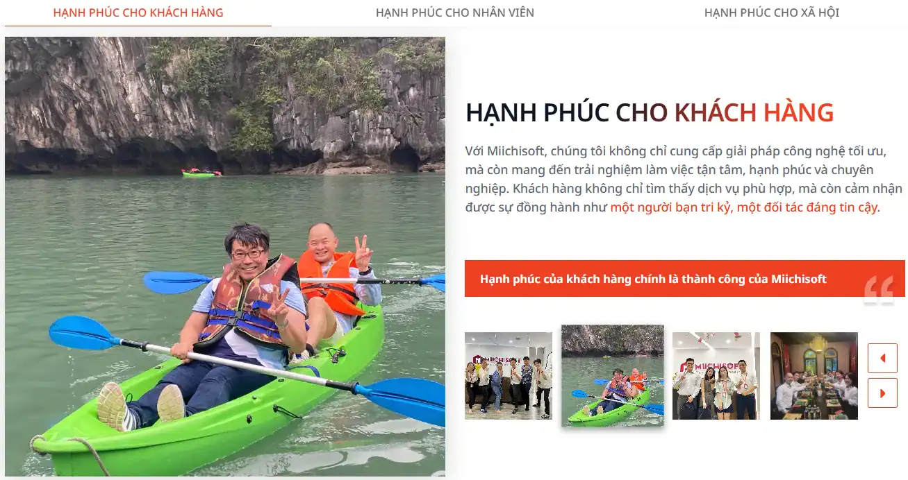Hạnh phúc cho khách hàng - Miichisoft