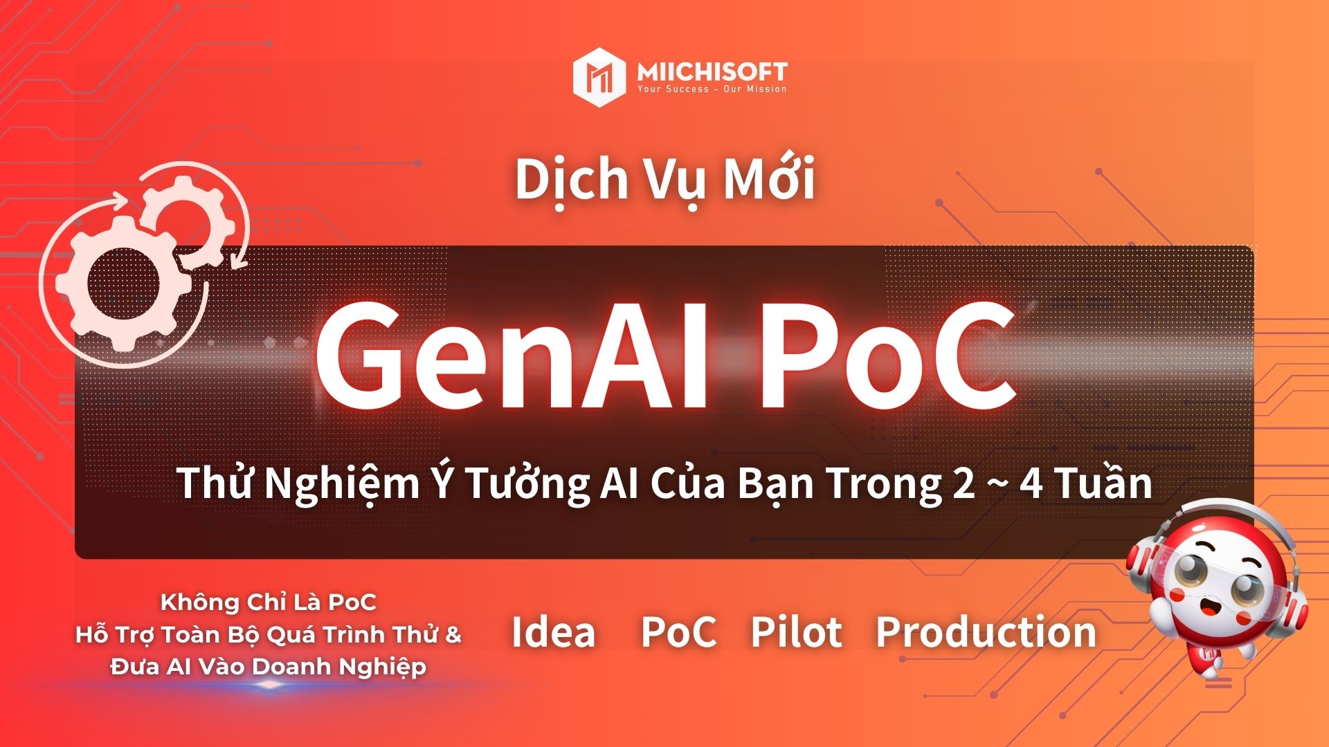 Miichisoft Ra Mắt Dịch Vụ Phát Triển GenAI PoC – Biến Ý Tưởng Ứng Dụng GenAI Thành Hiện Thực Chỉ Trong 2-4 Tuần